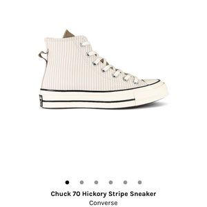 Converse Chuck 70 Hickory Stripe Sneakers - Cream and Black